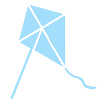 Course logo - flying a kite