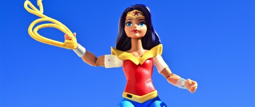 a toy Wonder Woman with a lariat