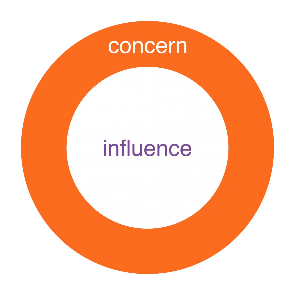 inner circle of influence and outer circle of concern